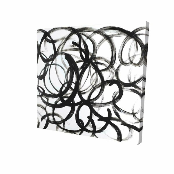 Fondo 16 x 16 in. Abstract Curly Lines-Print on Canvas FO3331829